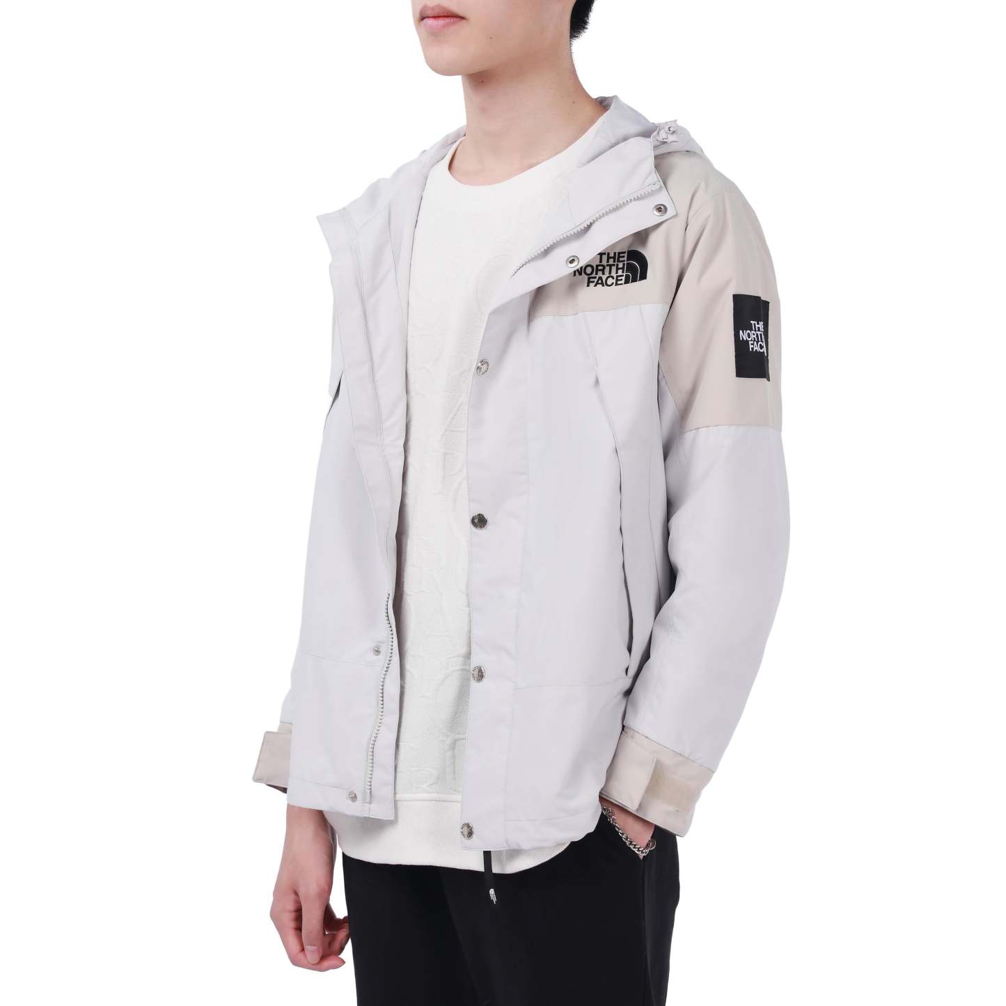 THE NORTH FACE Logo Mountain Windbreaker Jacket 'White' NF0A81NO-FN4 - 2_a26b4825-01de-431c-9c3d-635f046405b4