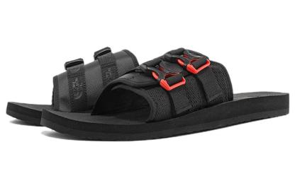 THE NORTH FACE Trekking Base Camp Strap Slides 'Black Red' 819V-IH7 - 2_df428783-8170-4f38-9f0d-20d89059e377
