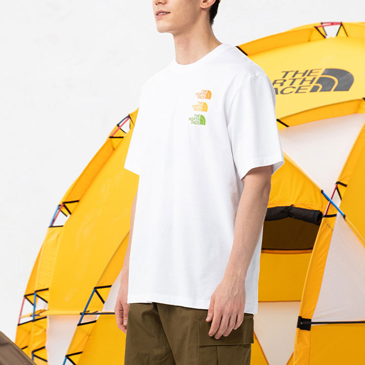 THE NORTH FACE SS21 Tri Logo Shirt 'White' NF0A7QRF-FN4 - 3_57b64ca9-f270-4cb0-8284-7fe4d3cf4255