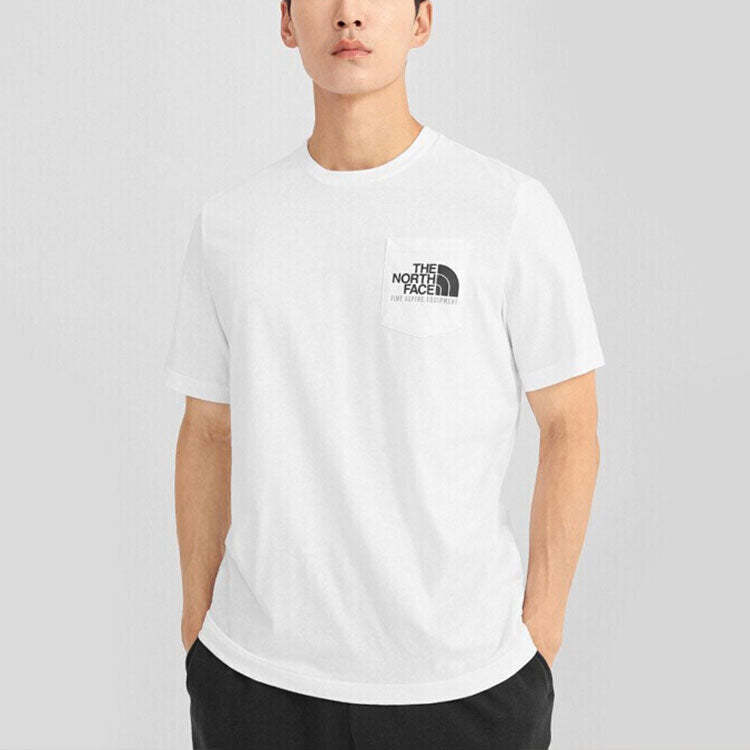 THE NORTH FACE Logo Woodcut Dome T-Shirt 'White' NF0A4U9L-FN4 - 3_92f44d5d-2d09-42f0-9306-ce14a9939bbc