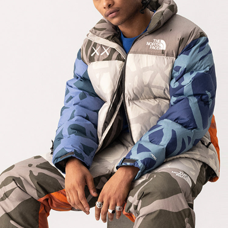 THE NORTH FACE X Kaws 1996 Nuptse 700 Jacket 'Grey' NF0A7WLU-75V - 4_79731620-0a0b-44e6-8247-61495a295bae