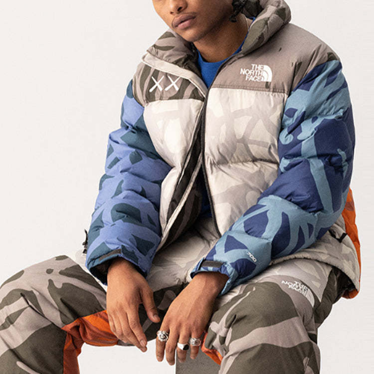 THE NORTH FACE X Kaws 1996 Nuptse 700 Jacket 'Grey' NF0A7WLU-75V - 4_79731620-0a0b-44e6-8247-61495a295bae