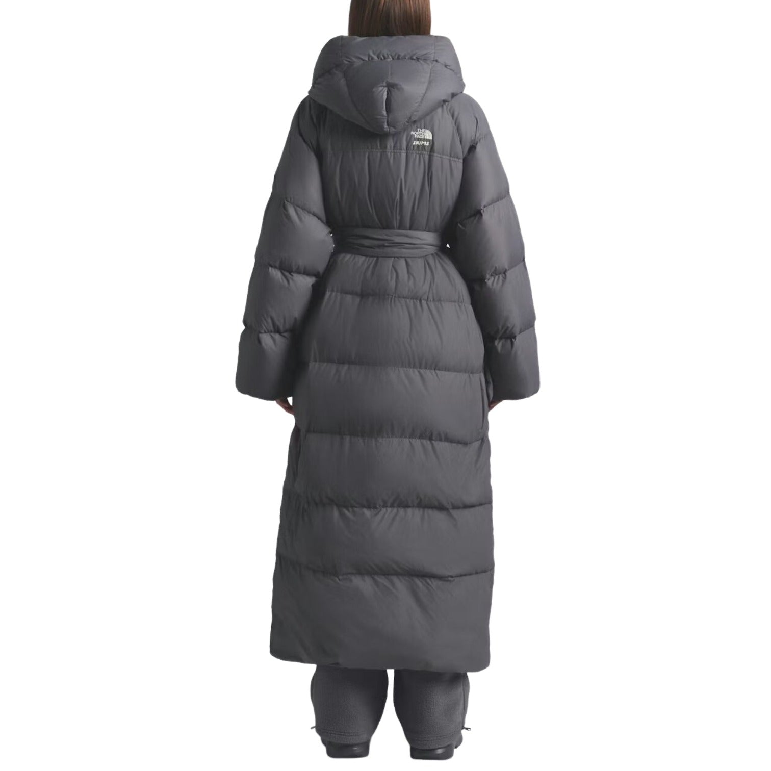 (WMNS) The North Face x SKIMS FW25 Nuptse Wrap Parka 'Gunmetal' NF0A8JJB-T8L - A8JJB-GUN-BD-SKIMS-TNF_2844-SD_converted