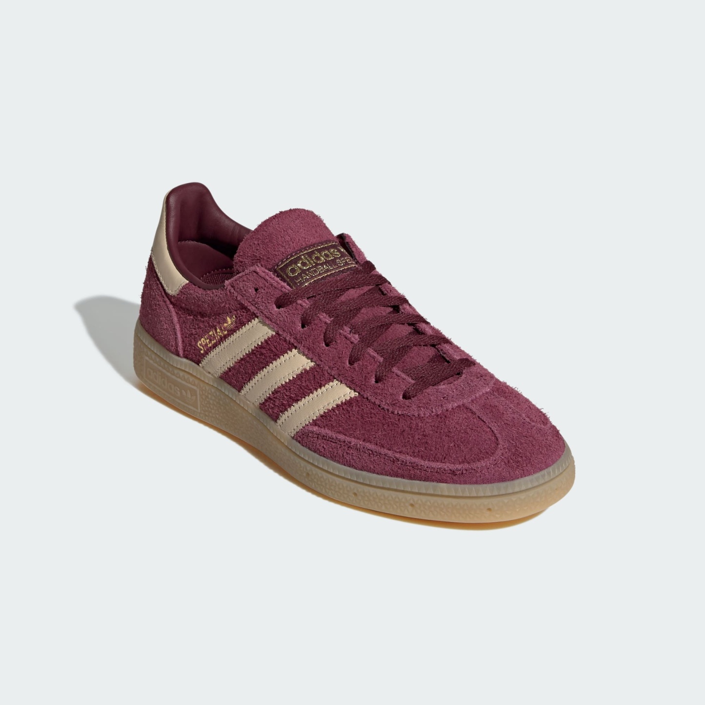 핸드볼 스페지알 W - Maroon / Warm Vanilla / Gold Metallic - KK0929 - Front Lateral Top View