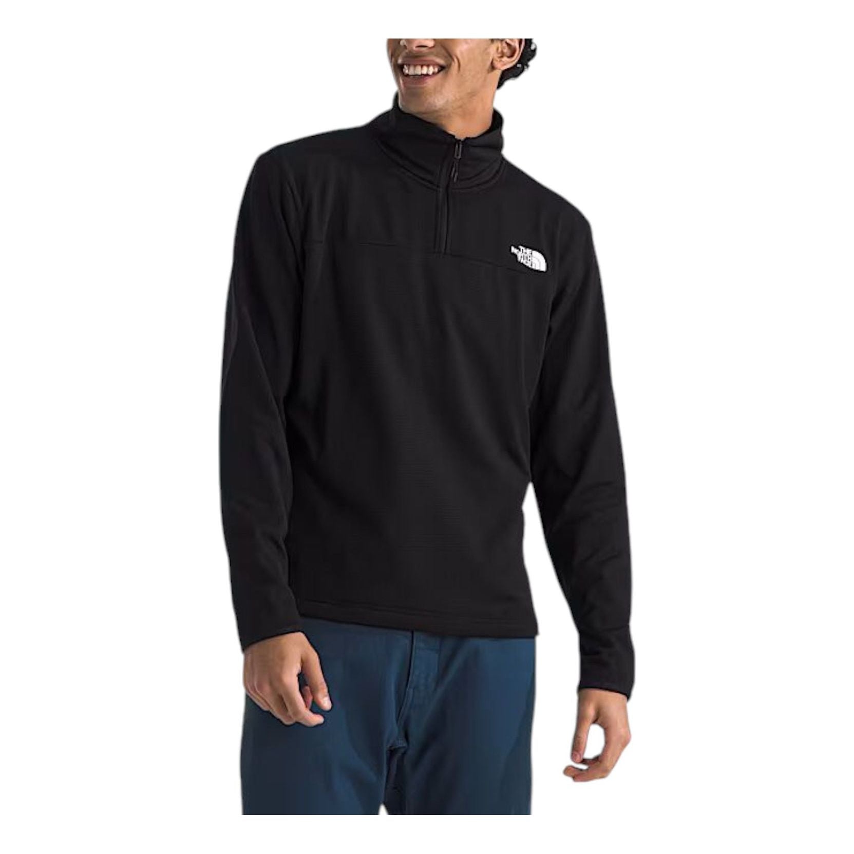 THE NORTH FACE Cedar Trail Grid Fleece ¼-Zip Jacket 'TNF Black' NF0A8AZEJK3 - Mens-Cedar-Trail-Grid-Fleece-Zip_20_4__converted