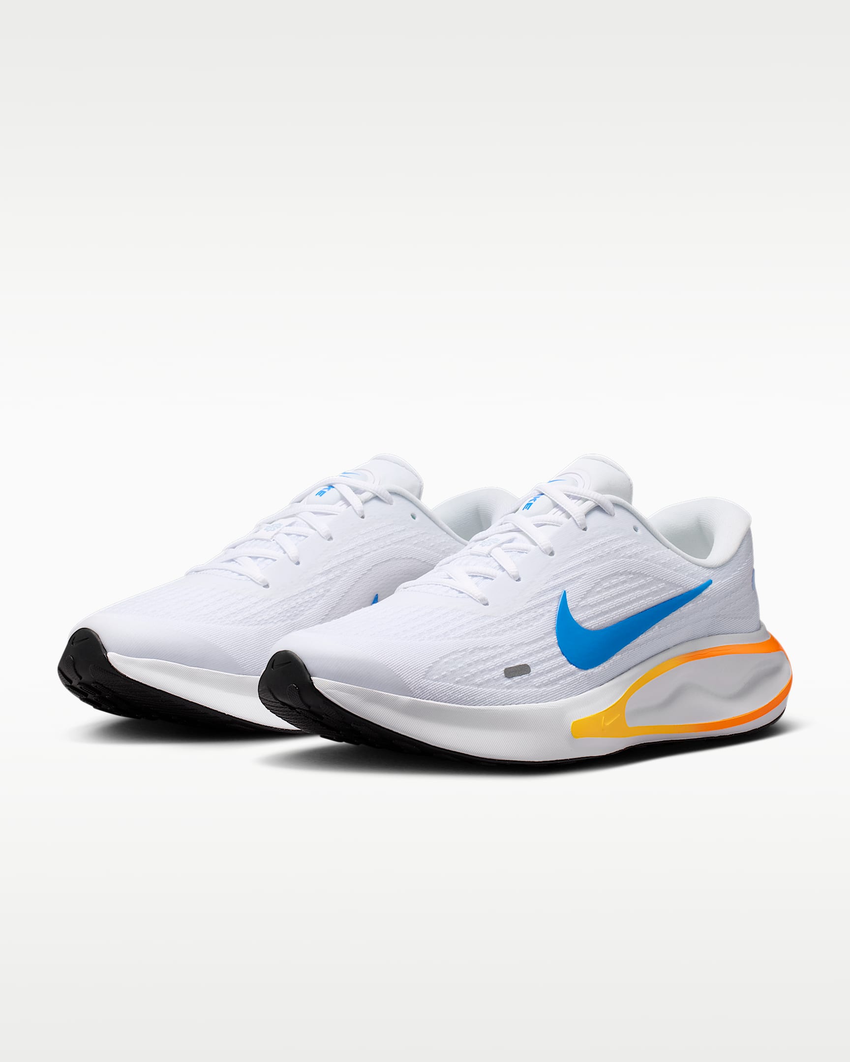 나이키 저니 런 남성 로드 러닝화 - 화이트/토탈 오렌지/하이드로젠 블루/블루 크리스털