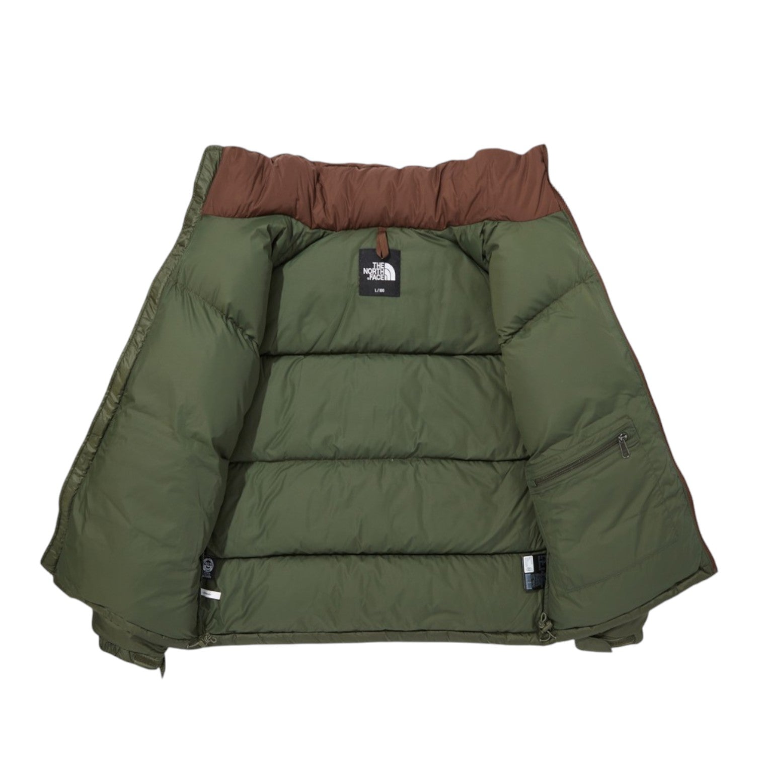 THE NORTH FACE 1996 Retro Nuptse Jacket Asia Sizing 'Green Dark Khaki' NJ1DQ75G - NJ1DQ75G-3-Photoroom