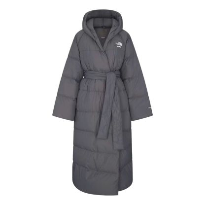 (WMNS) The North Face x SKIMS FW25 Nuptse Wrap Parka 'Gunmetal' NF0A8JJB-T8L - SKIMS-LOUNGEWEAR-A8JJB-GUN-1_converted