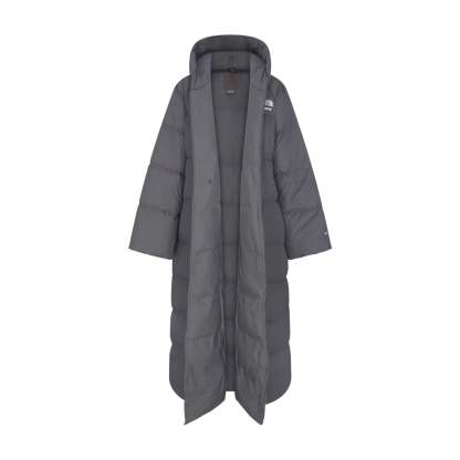 (WMNS) The North Face x SKIMS FW25 Nuptse Wrap Parka 'Gunmetal' NF0A8JJB-T8L - SKIMS-LOUNGEWEAR-A8JJB-GUN-2_converted