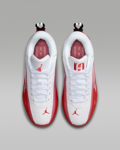 조던 에어(Heir) 시리즈 2 PF '트리플 화이트' 농구화 - 화이트/데저트 베리/트랙 레드
