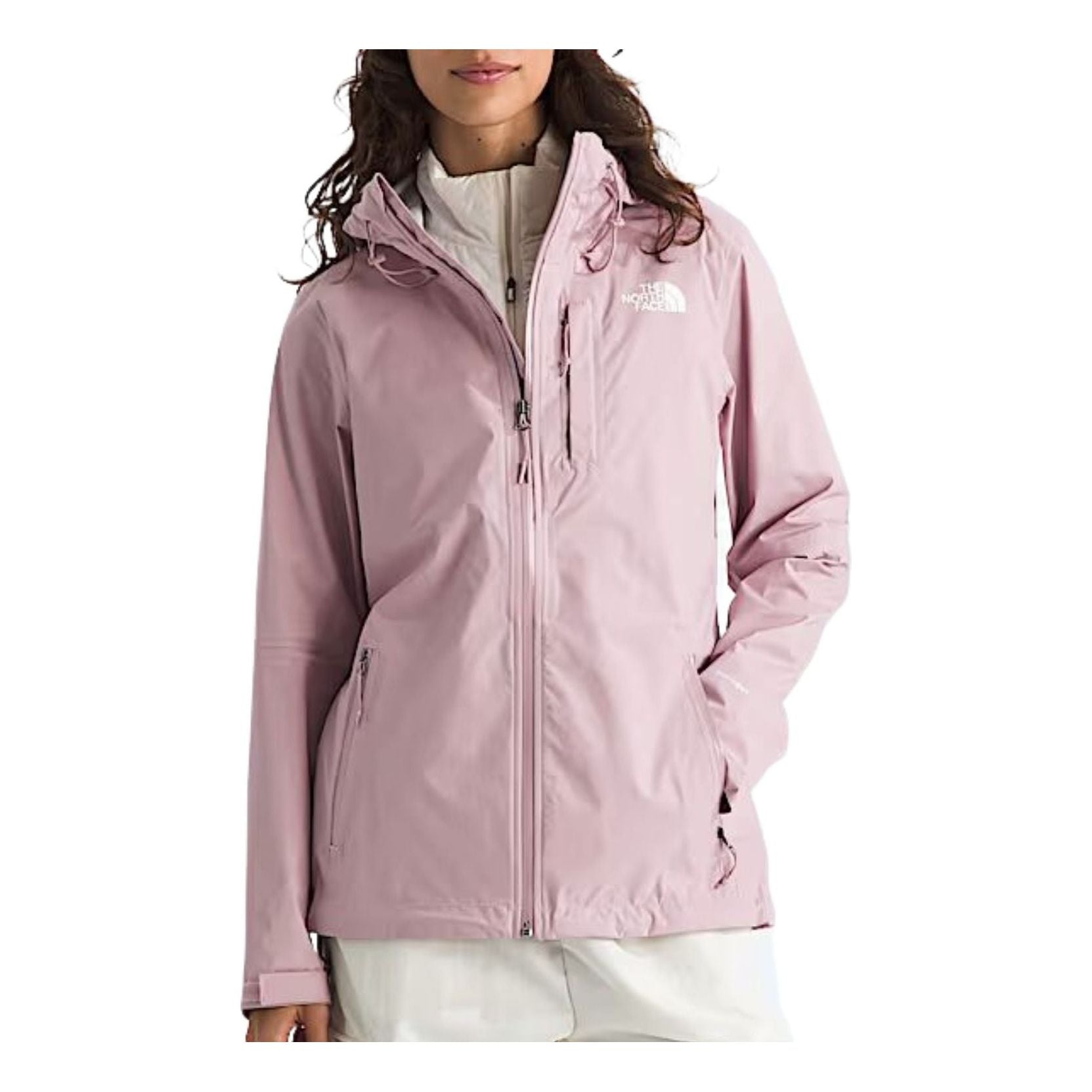 (WMNS) THE NORTH FACE Alta Vista Rain Jacket 'Metal Pink' NF0A8BK90SO - Womens-Alta-Vista-Rain-Jacket-TNF-HERO2_converted
