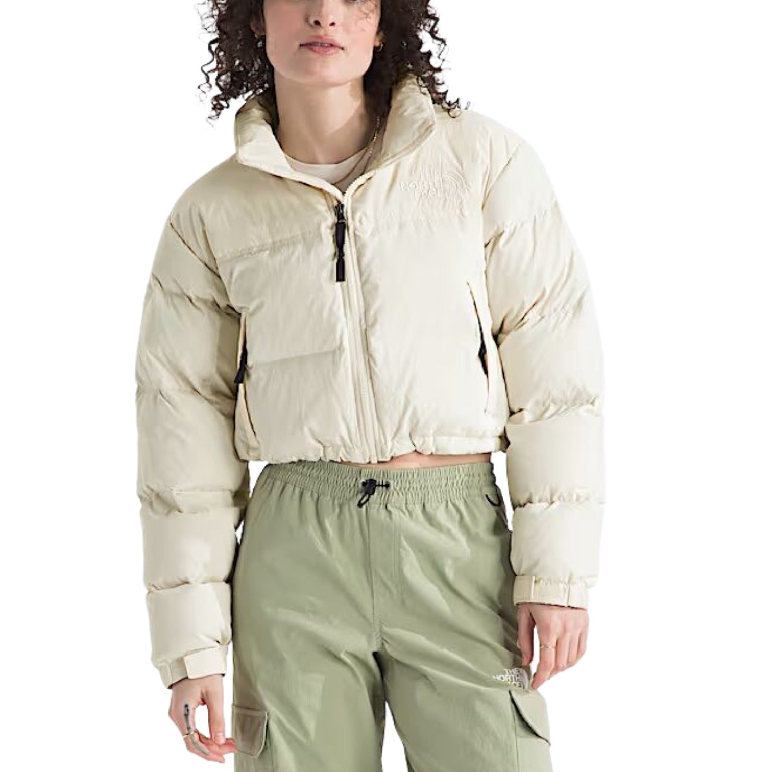 (WMNS) WMNS The North Face Nuptse Short DTM Jacket 'White Dune' NF0A8EFEQLI - Womens-Nuptse-Short-DTM-Jacket5_converted