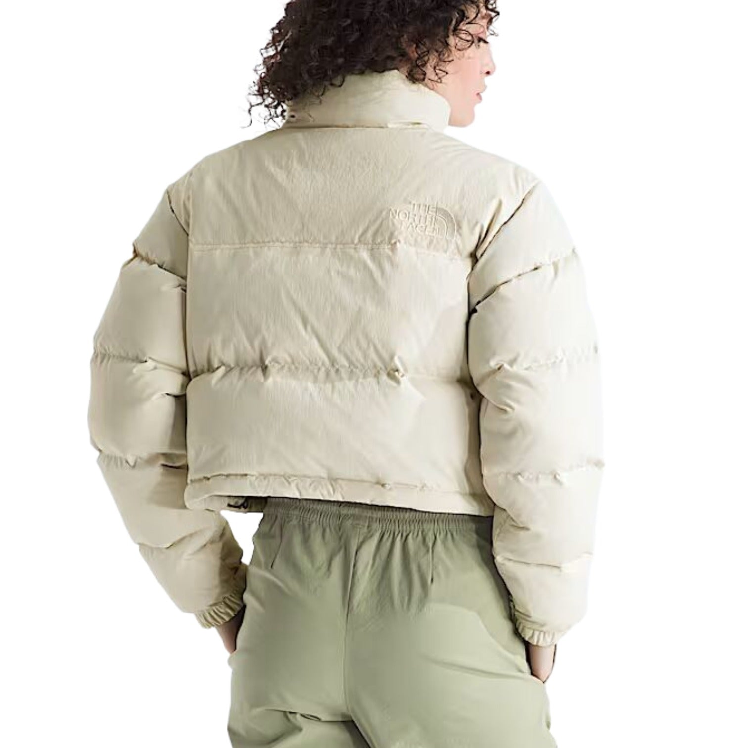 (WMNS) WMNS The North Face Nuptse Short DTM Jacket 'White Dune' NF0A8EFEQLI - Womens-Nuptse-Short-DTM-Jacket6_converted