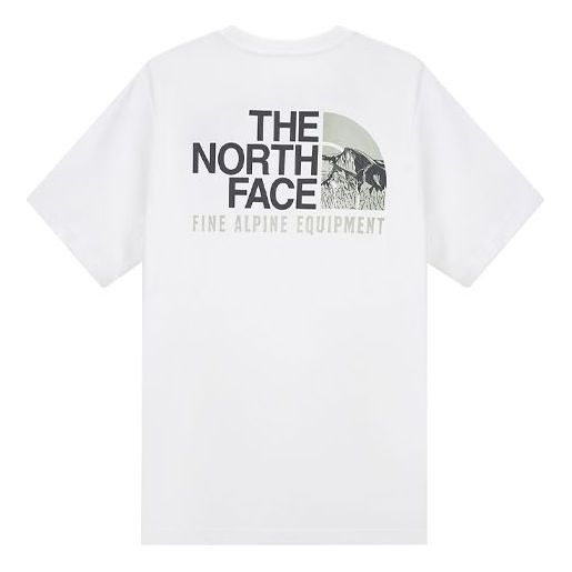 THE NORTH FACE Logo Woodcut Dome T-Shirt 'White' NF0A4U9L-FN4 - main-square_7c8e7c1d-85a8-49b3-bb38-84f18fb44485