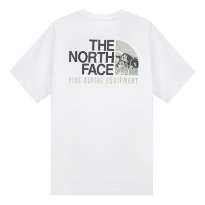 THE NORTH FACE Logo Woodcut Dome T-Shirt 'White' NF0A4U9L-FN4 - main-square_7c8e7c1d-85a8-49b3-bb38-84f18fb44485