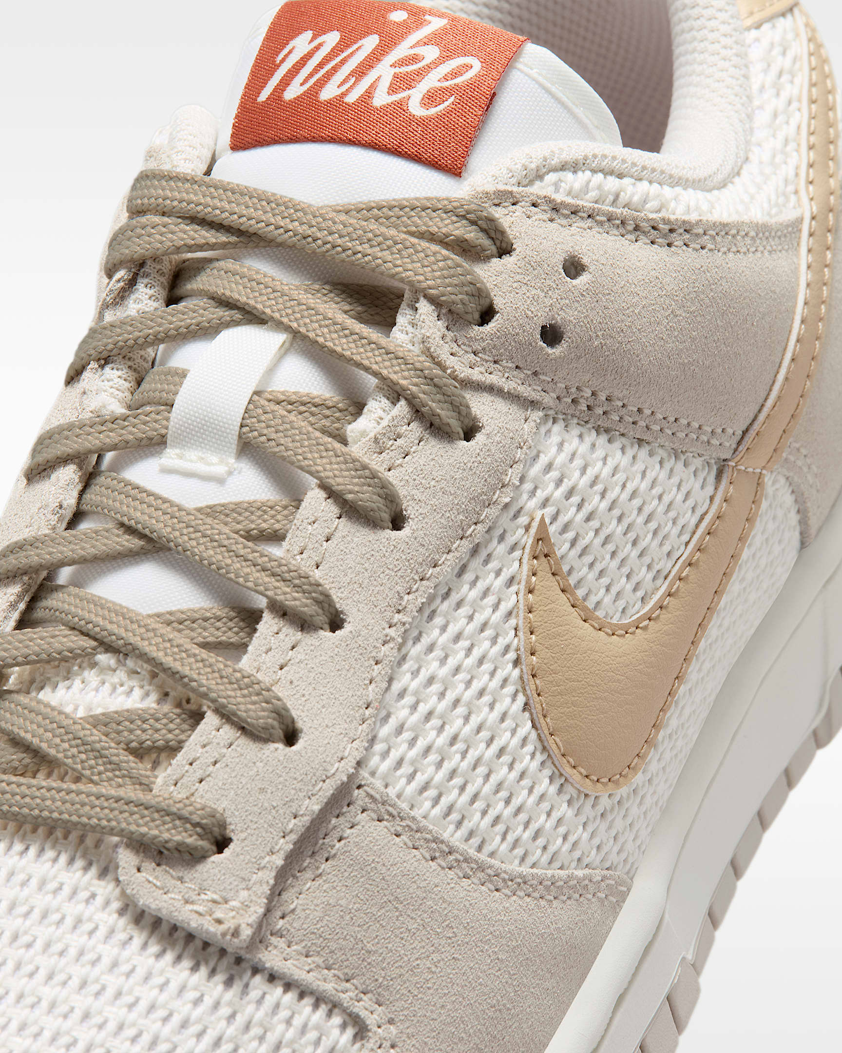 나이키 덩크 로우 여성 신발 - 세일/라이트 오어우드 브라운/세일/리넨