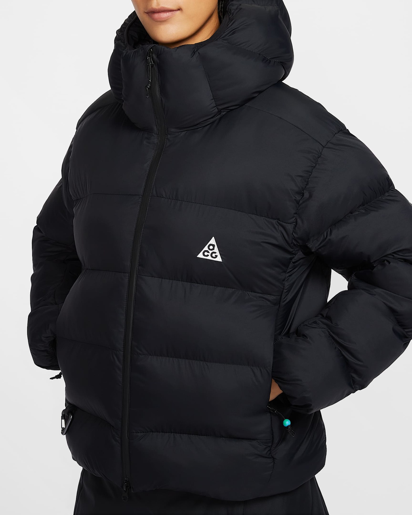 나이키 ACG '루나 레이크' PrimaLoft® 여성 써마 핏 ADV 루즈 후드 재킷 - 블랙/블랙/블랙/서밋 화이트