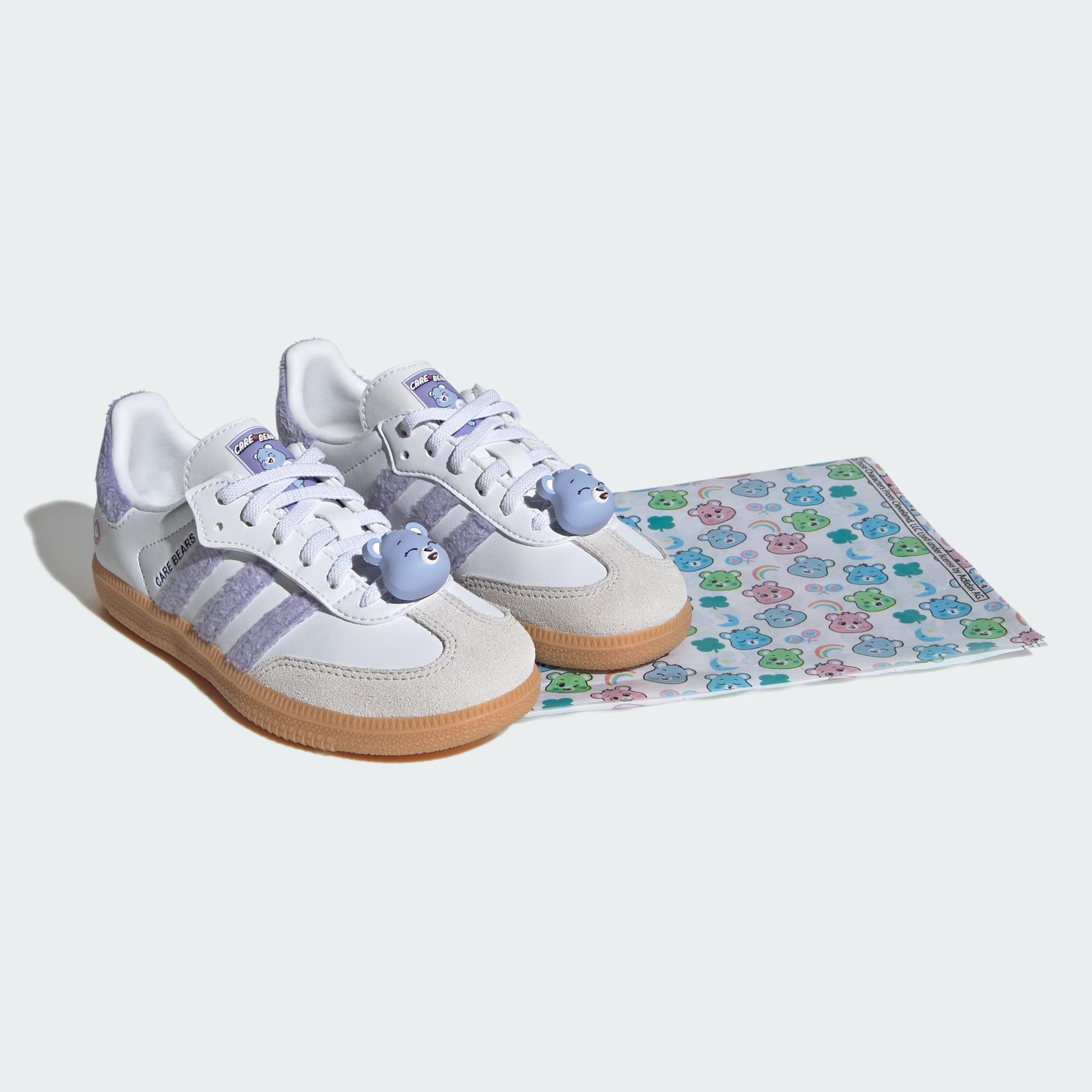 아디다스 CARE BEARS 삼바 OG 컴포트 클로저 EL 운동화 - Light Purple / Cloud White / Blue Dawn