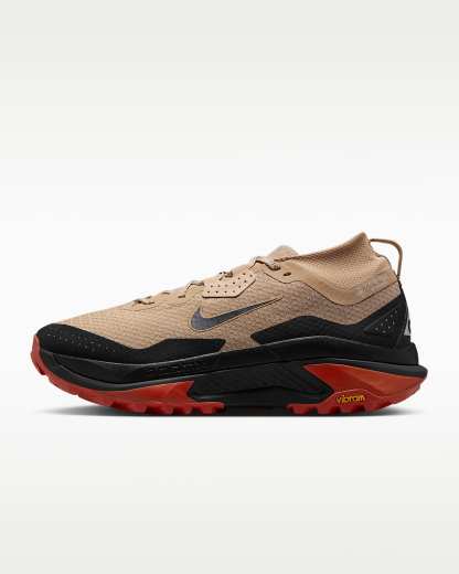 나이키 ACG 제가마 트레일 GORE-TEX 남성 워터프루프 트레일 러닝화 - 리넨/라이트 크림슨/라이트 오어우드 브라운/블랙