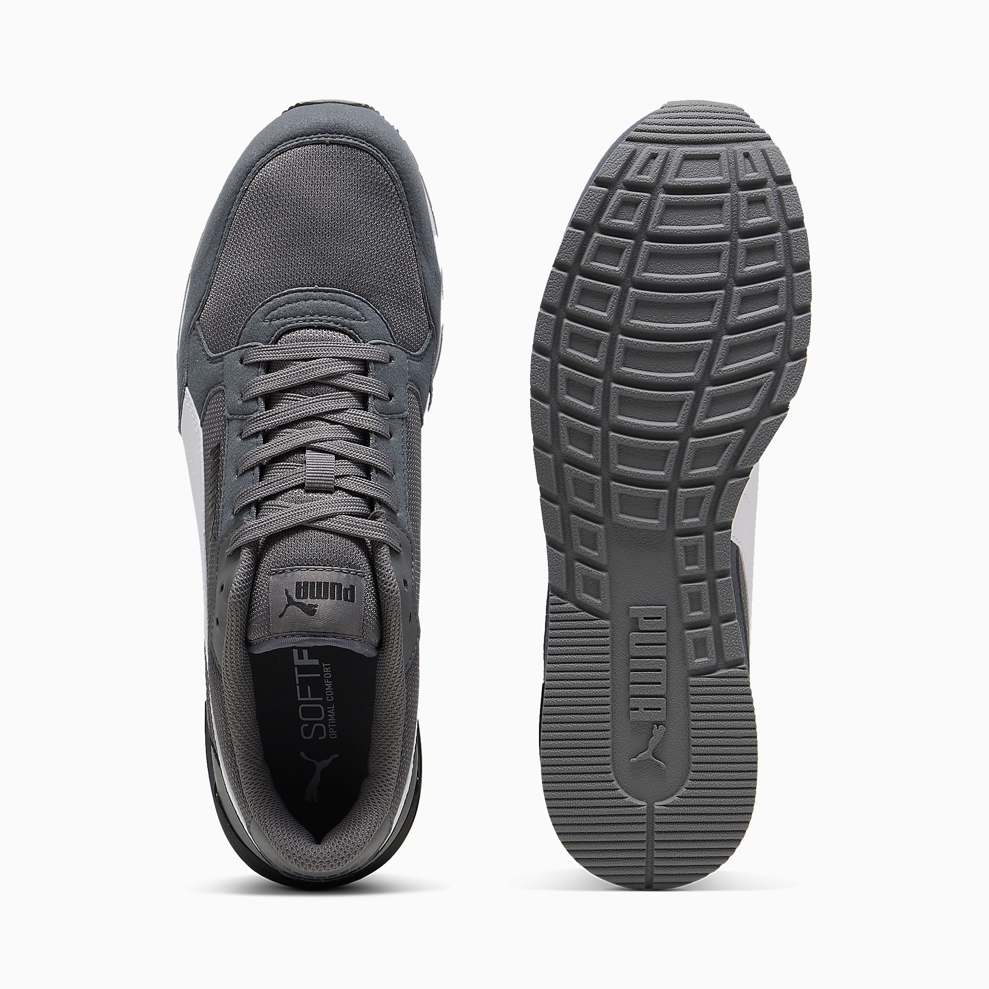 ST Runner v4 Mesh Unisex Spor Ayakkabı - Cool Dark Gray-PUMA White-PUMA Black - 399666_03 - Görsel 6