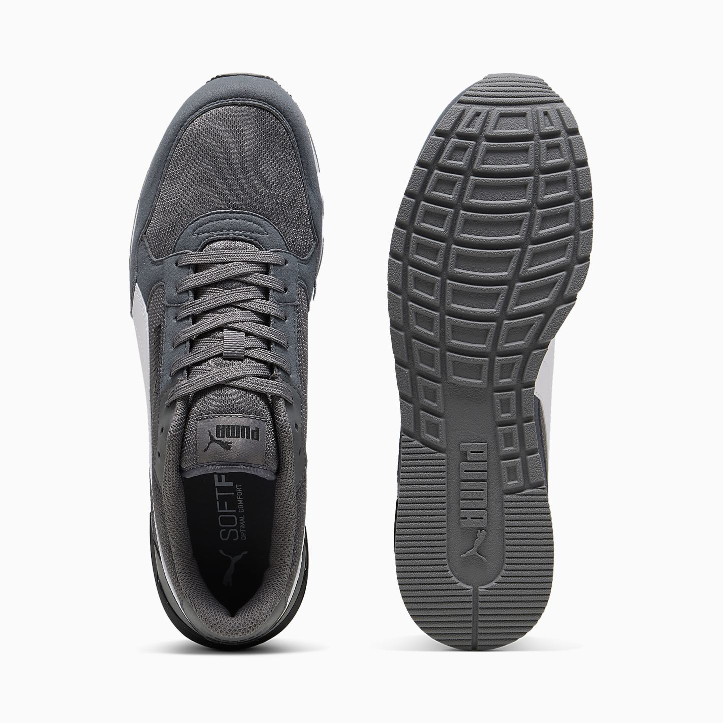 ST Runner v4 Mesh Unisex Spor Ayakkabı - Cool Dark Gray-PUMA White-PUMA Black - 399666_03 - Görsel 6