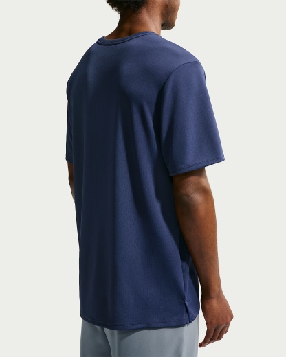 Nike Miler Dri-FIT Kısa Kollu Erkek Koşu Üstü - Midnight Navy/Obsidian