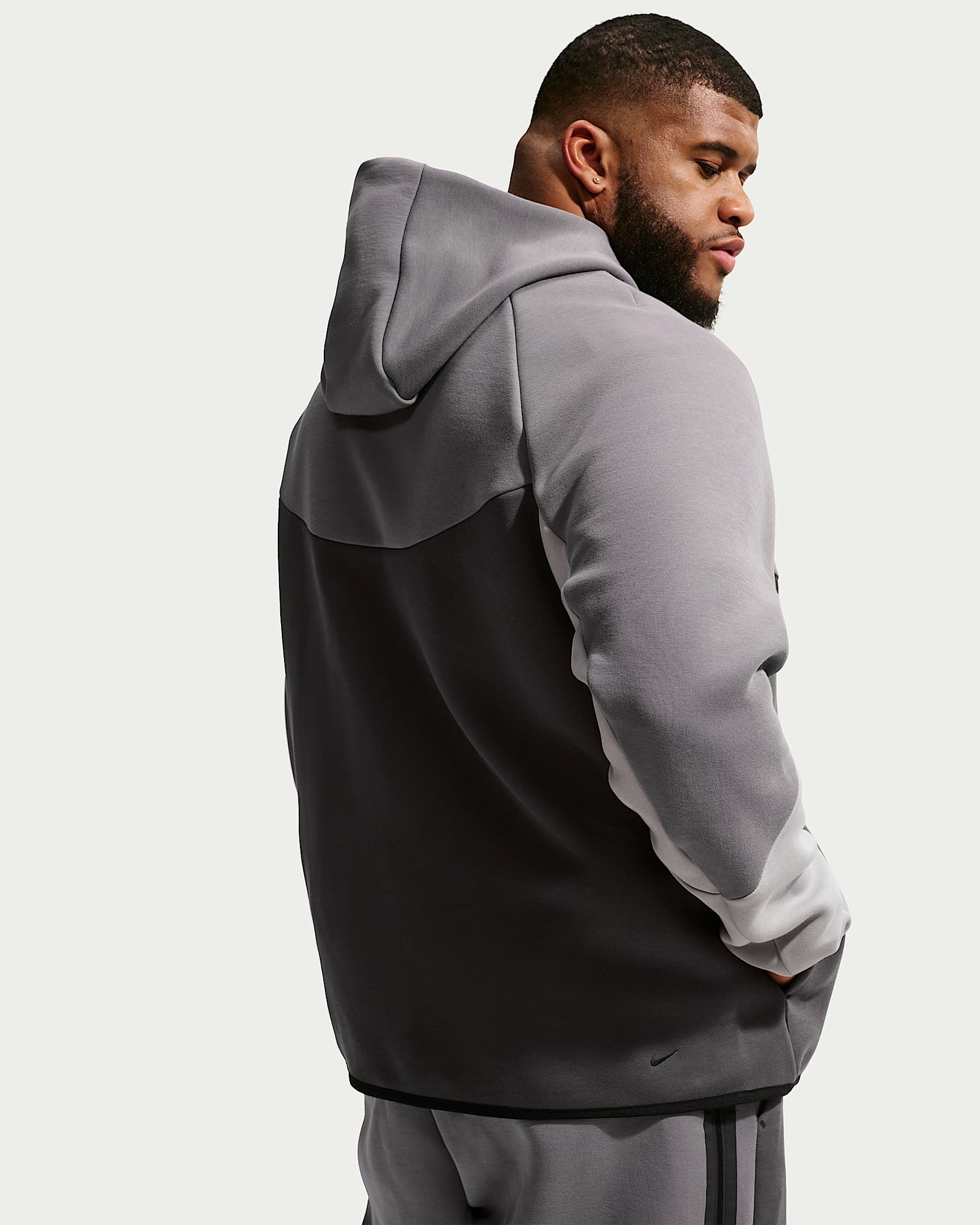 Nike Tech Fleece Windrunner Tam Boy Fermuarlı Erkek Ceketi - Pencil Point/Medium Ash/College Grey/Sapphire