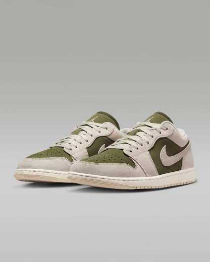 Air Jordan 1 Low SE Erkek Ayakkabısı - Medium Olive/Sail/Light Orewood Brown
