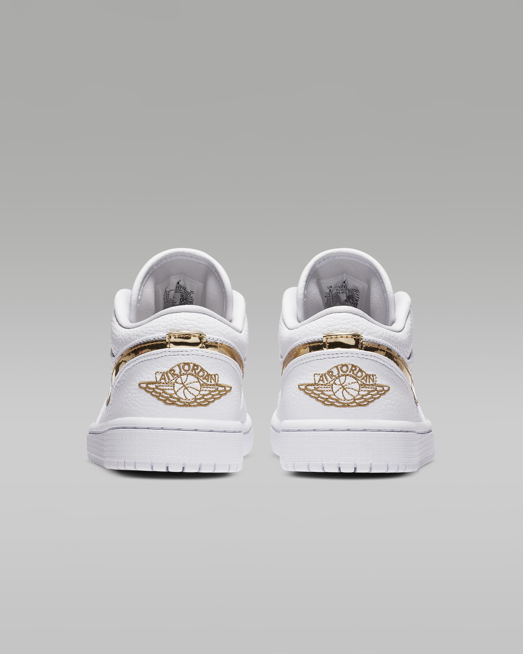 Air Jordan 1 Low SE Kadın Ayakkabısı - Beyaz/Beyaz/Metallic Gold
