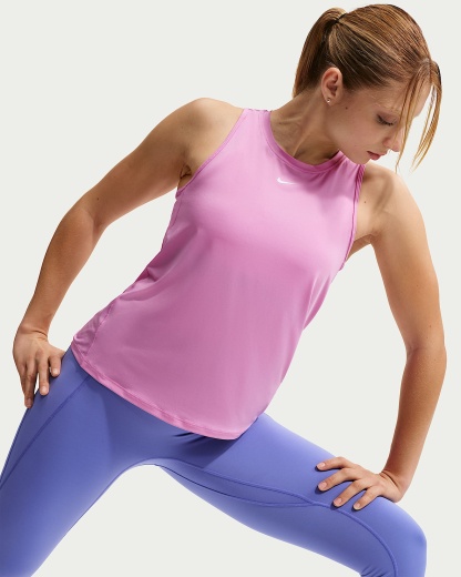 Nike One Classic Dri-FIT Kadın Atleti - Light Magenta/Beyaz