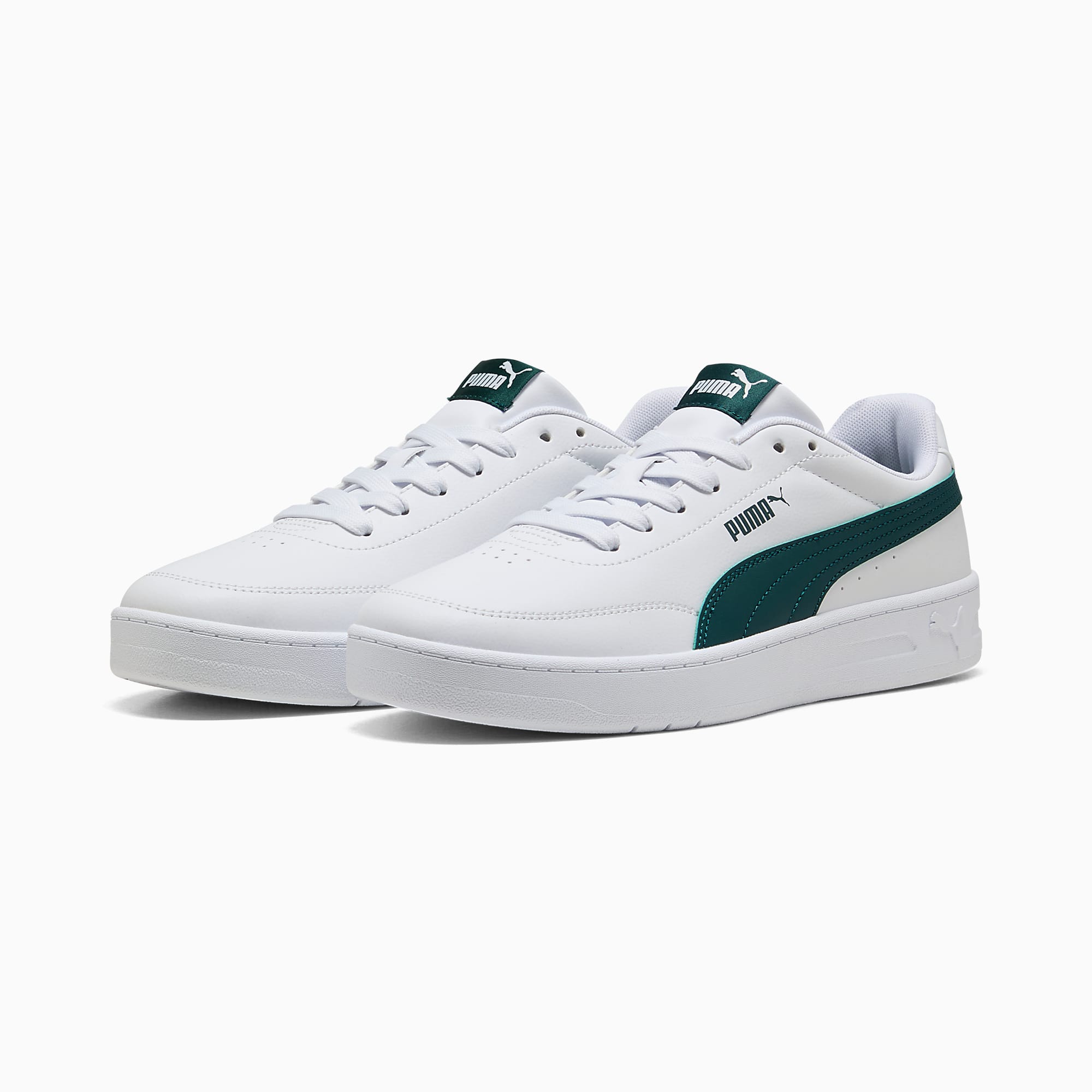Court CLASSIC Clean UNISEX Ayakkabı - PUMA White-Dark Green - 402223_24 - Görsel 2