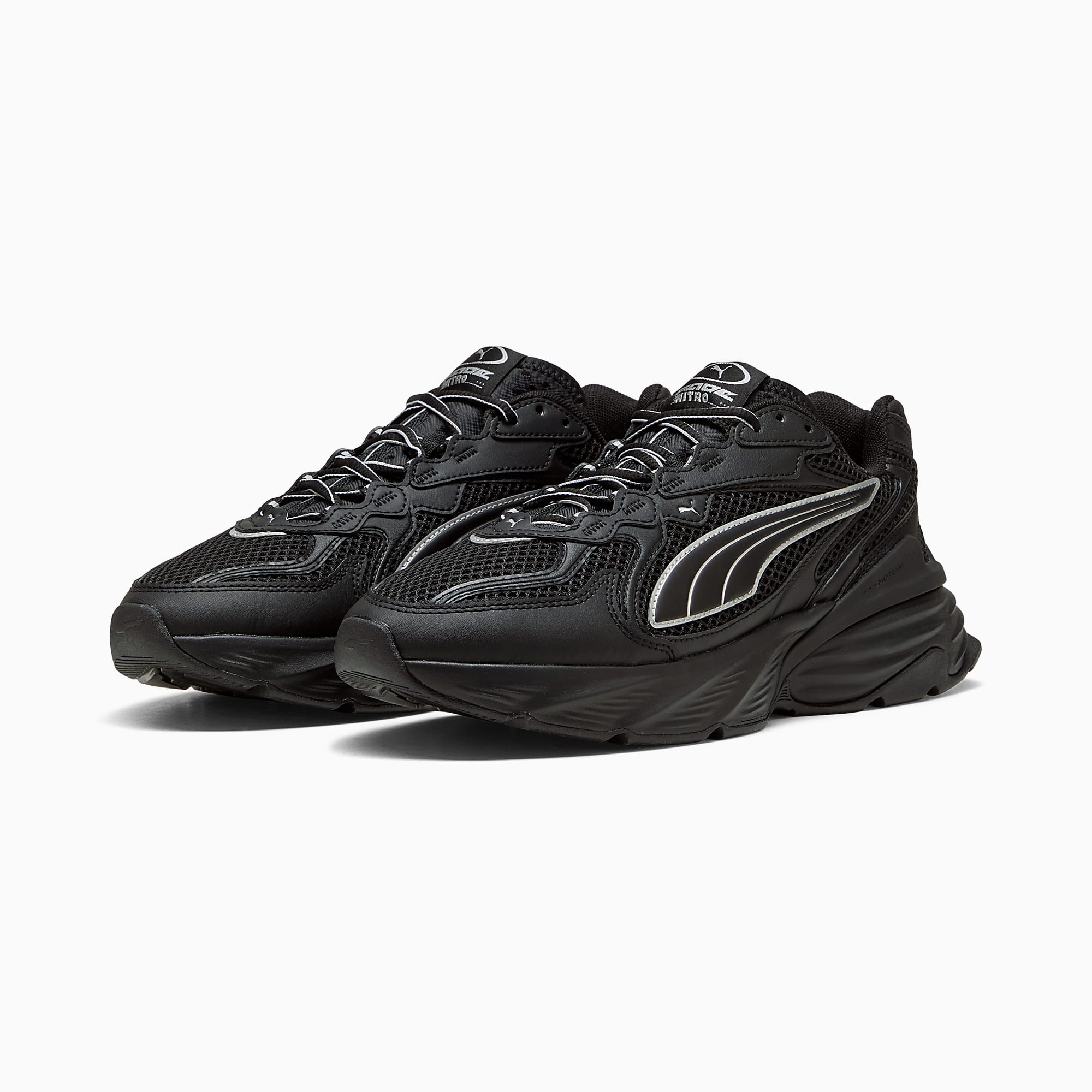 PUMA Fade UNISEX Ayakkabı - Puma Black-Puma Silver - 406203_05 - Görsel 4