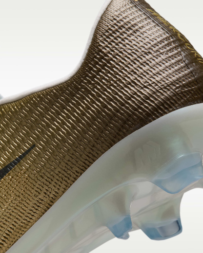 Nike Mercurial Superfly 11 Elite "Kylian Mbappé" Düşük Bilekli Kuru Çim Zemin Kramponu - Metallic Gold/Green Glow