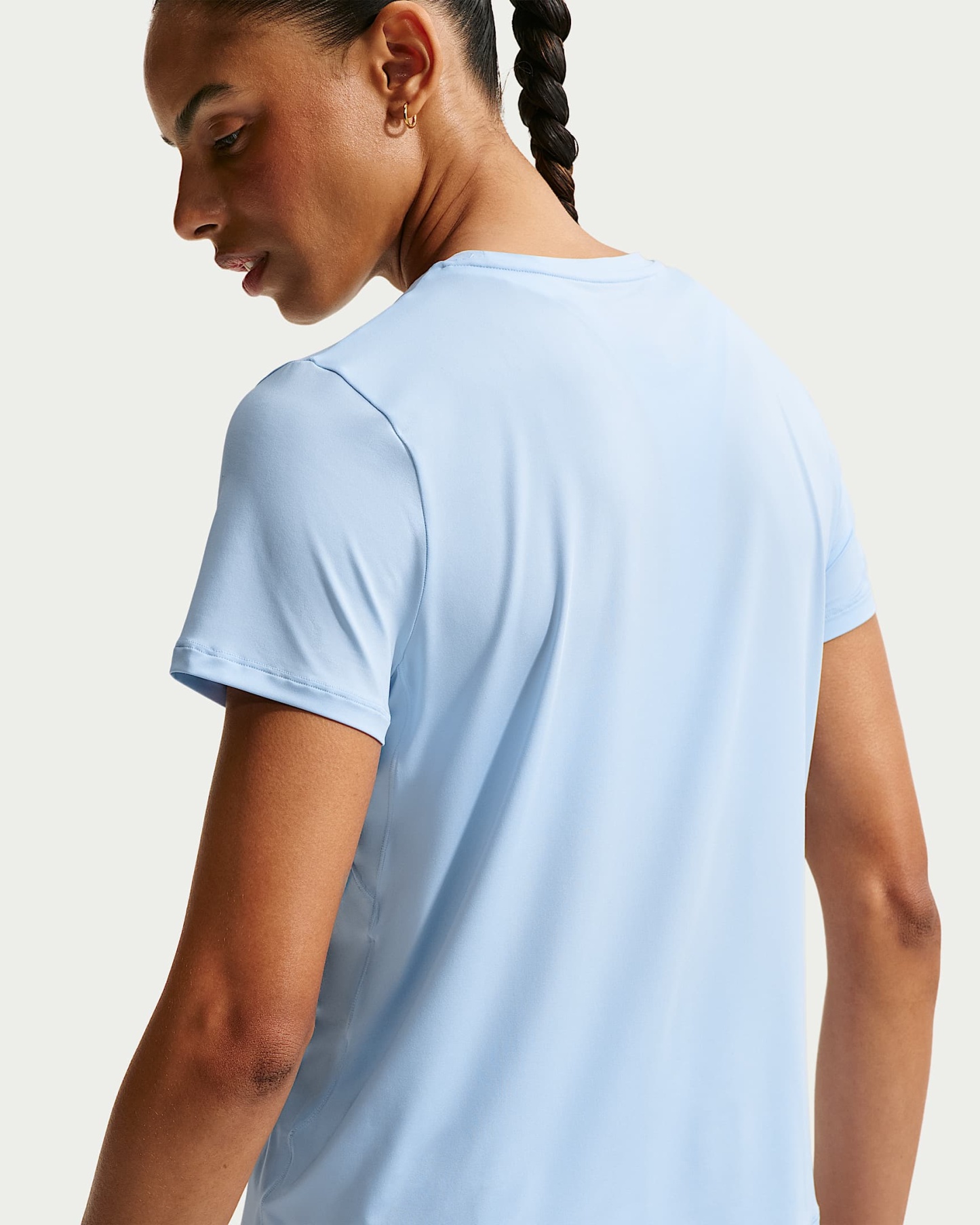 Nike One Classic Dri-FIT Kısa Kollu Kadın Üstü - Hydrogen Blue/Beyaz