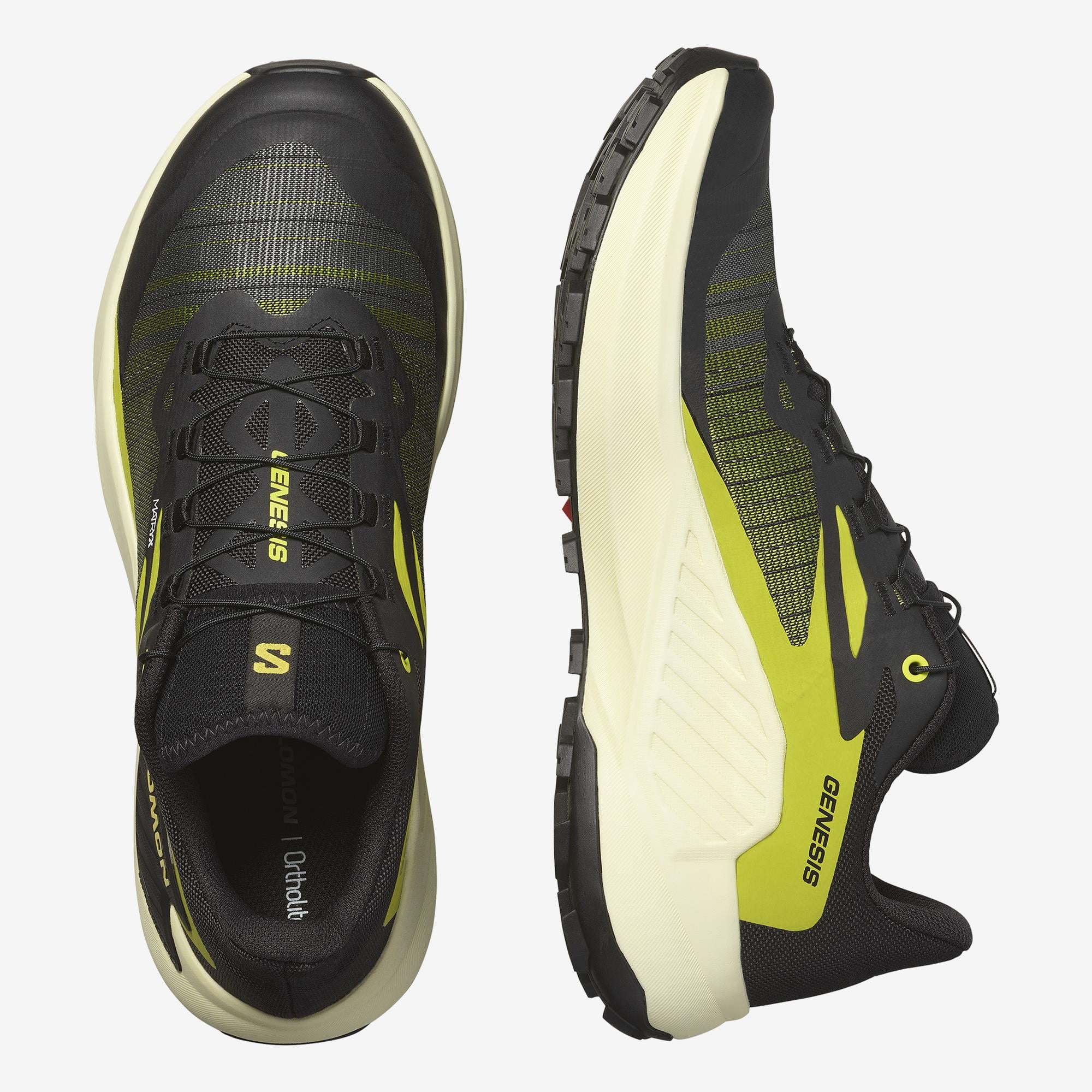 Salomon Genesis Erkek Koşu Ayakkabısı - Siyah - Sarı - L47443100 - image 2