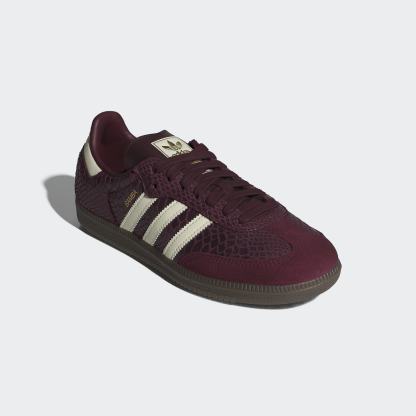 SAMBA OG YILAN DESENLİ AYAKKABI - Maroon / Cream White / Gold Metallic - IH3979 - Görsel 4