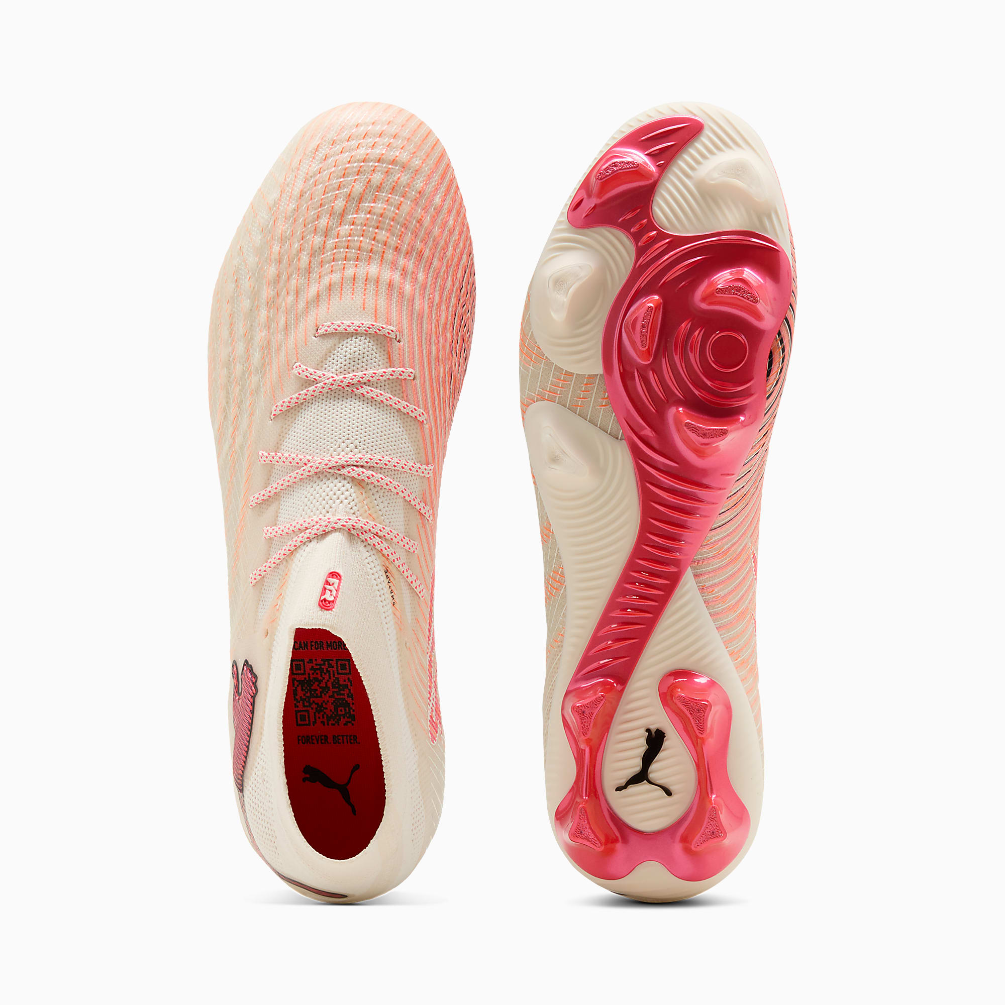 FUTURE 9 ULTIMATE FG UNISEX Krampon - Sugared Almond-PUMA White-Ultra Red-PUMA Black - 109121_01 - Görsel 6