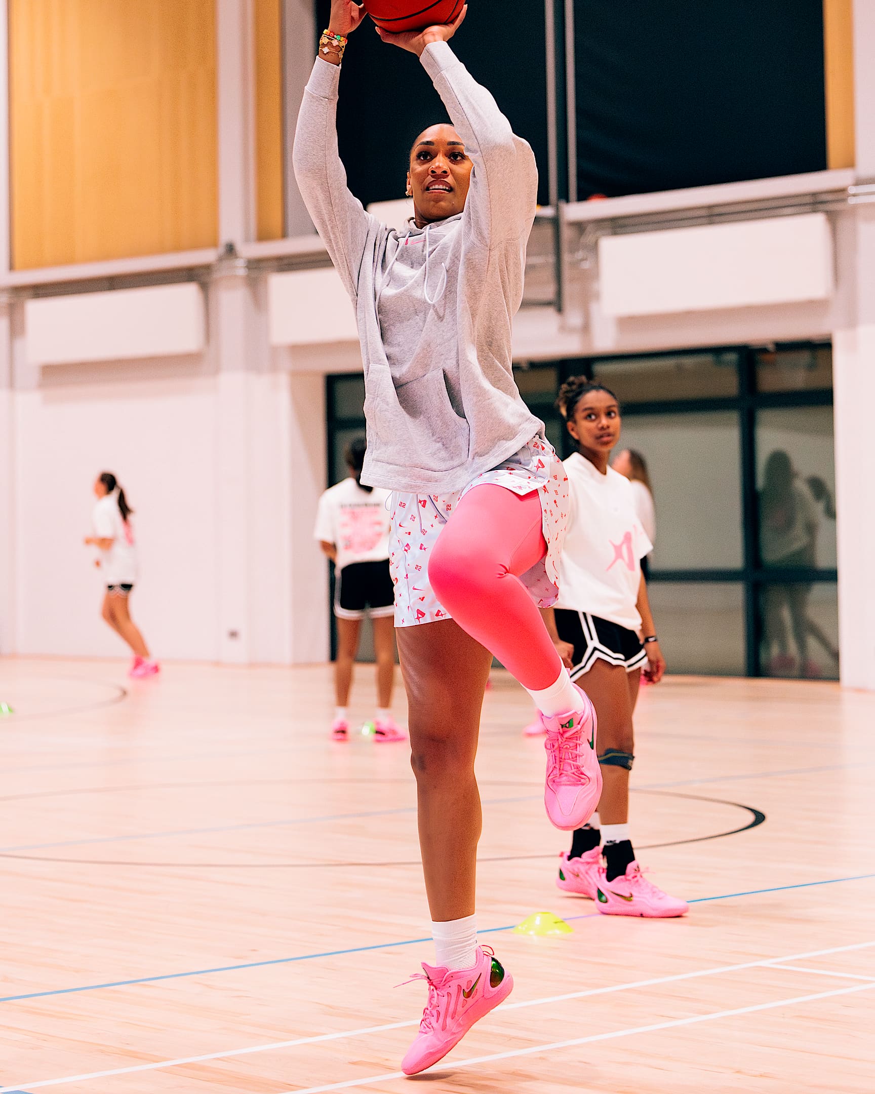 A'Two "A'Pink Shoe" A'ja Wilson Basketbol Ayakkabısı - Pink Beam/Siyah