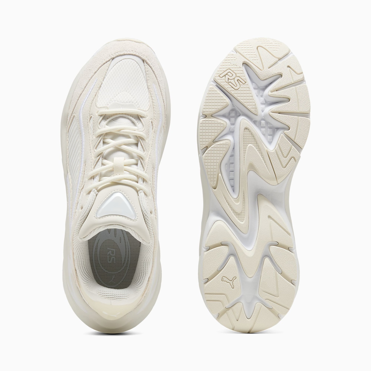 RS Surge HAIRY Suede UNISEX Ayakkabı - Warm White-Vapor Gray - 404327_09 - Görsel 4