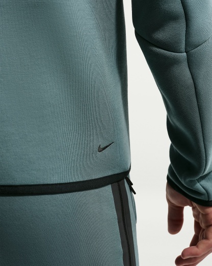 Nike Tech Fleece Windrunner Tam Boy Fermuarlı Erkek Ceketi - Mineral Slate/Siyah