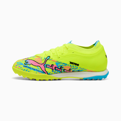ULTRA NITRO™ 7 MATCH ADVANCED LEVEL TT UNISEX Krampon - PUMA White-Blue Glimmer-Pink Glimmer-Yellow Alert - 109242_01 - Görsel 1