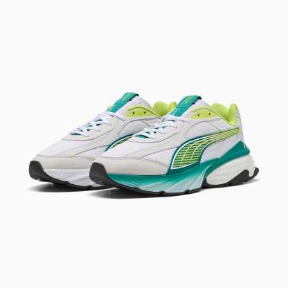 PUMA x ASTON MARTIN ARAMCO F1® TEAM Fade UNISEX Ayakkabı - PUMA White-Lime Shimmer - 309354_02 - Görsel 4