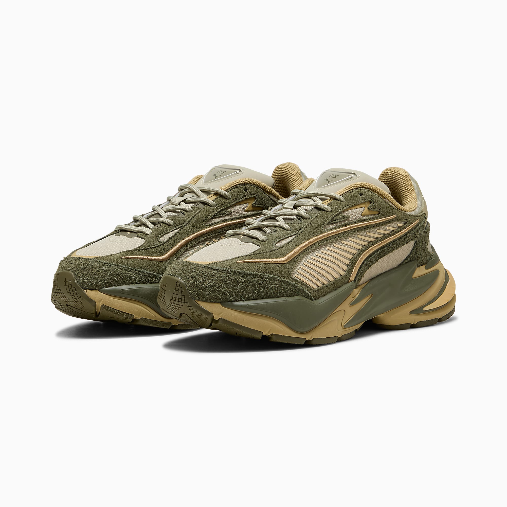 RS Surge HAIRY Suede UNISEX Ayakkabı - Pebble Gray-Loden Green - 404327_07 - Görsel 2