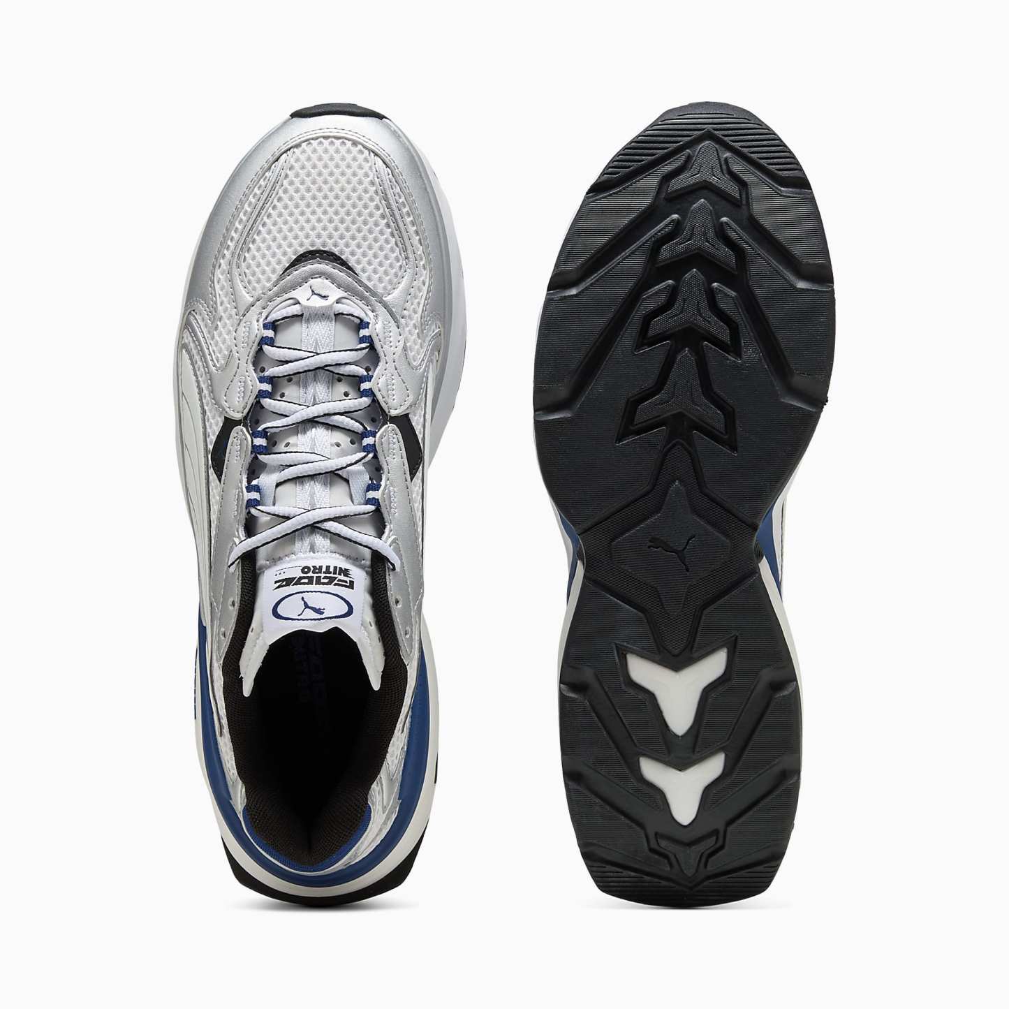 PUMA Fade UNISEX Ayakkabı - PUMA Silver-PUMA White-Blue Jewel - 406203_08 - Görsel 6