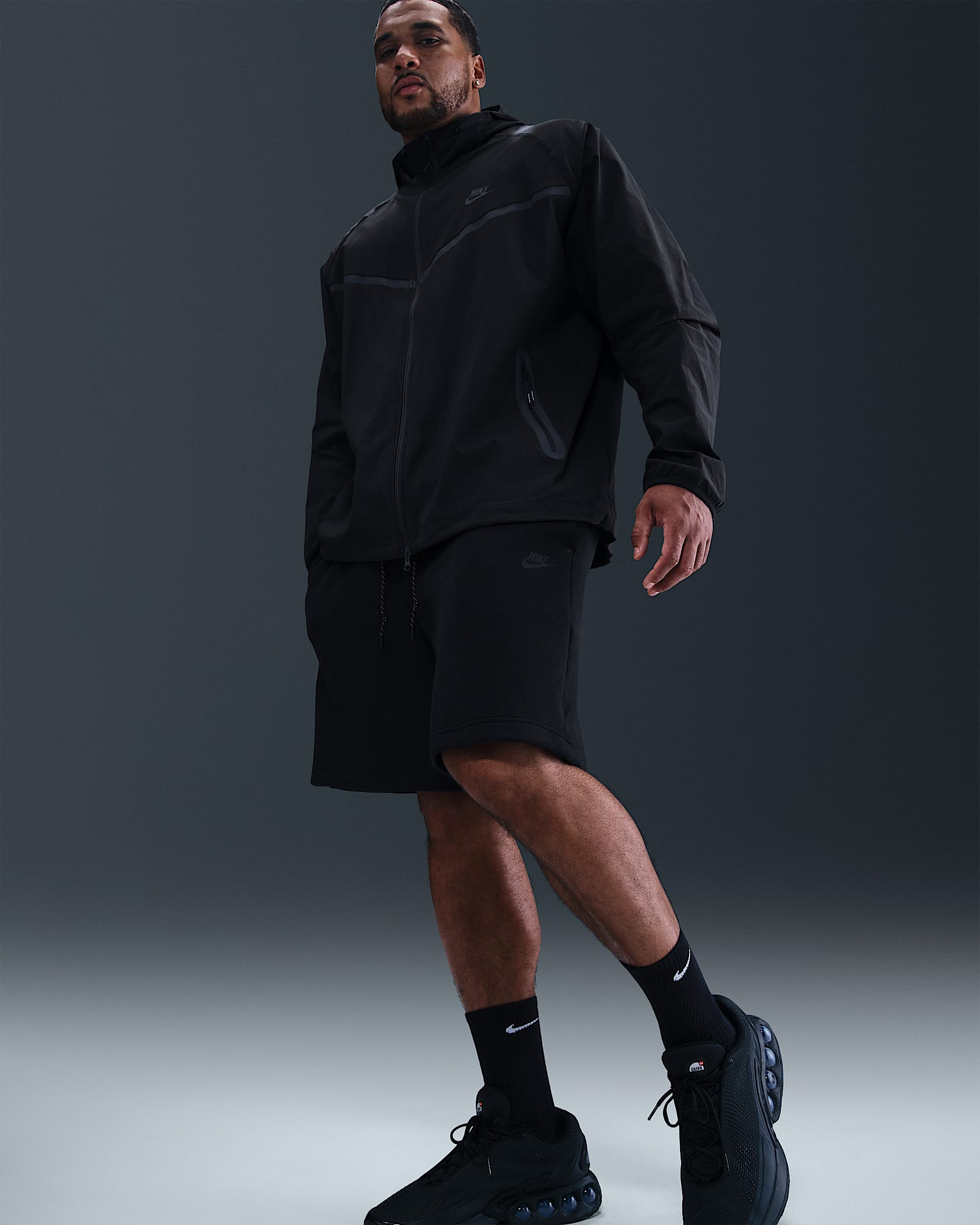Nike Tech Fleece Erkek Şortu - Siyah/Siyah