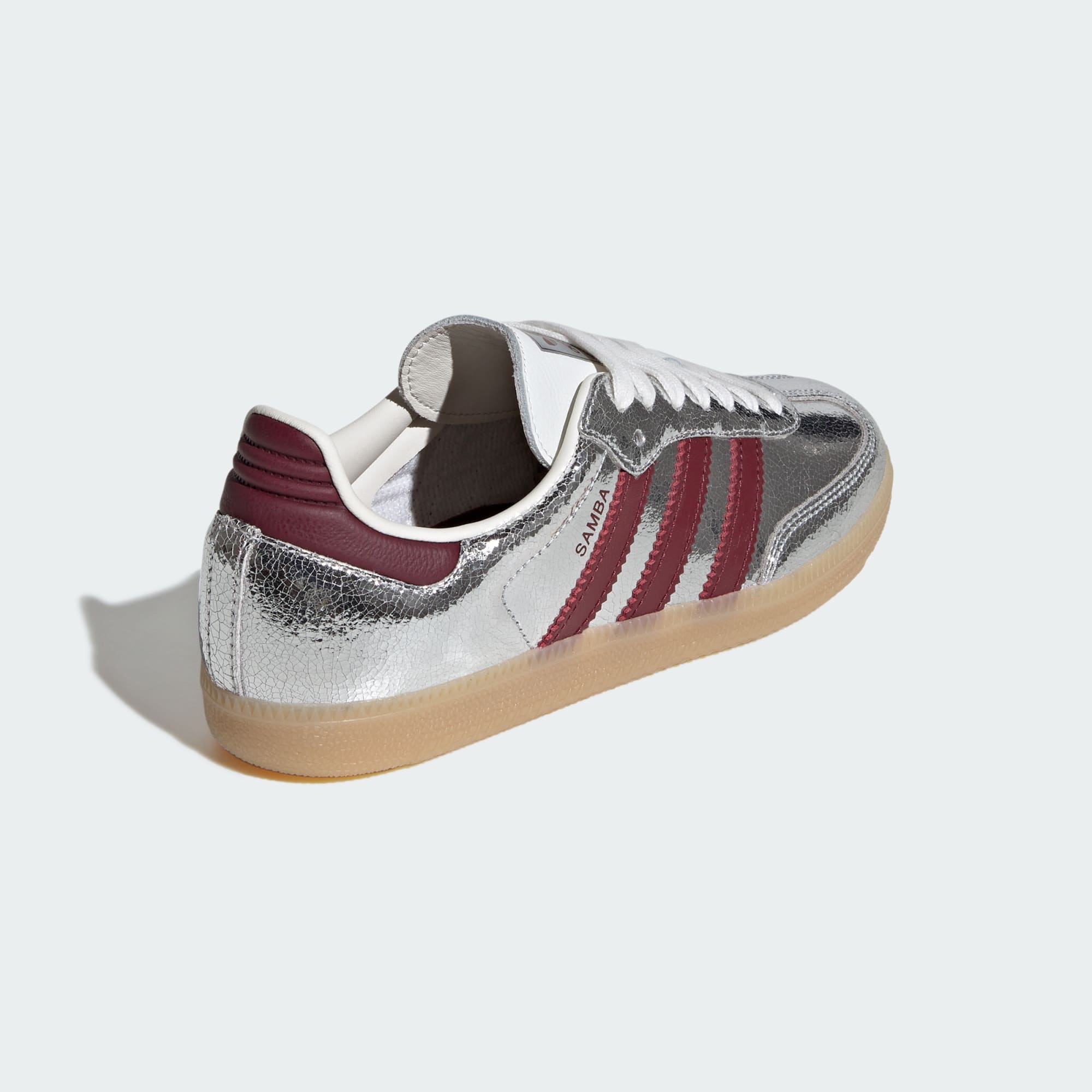 Samba OG Ayakkabı - Silver Metallic / Shadow Red / Core White - KI9386 - Görsel 5