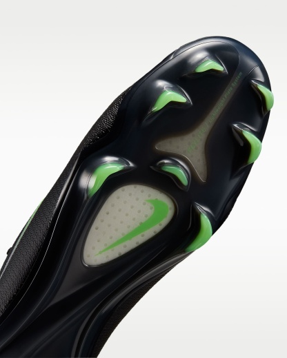 Nike Mercurial Vapor 17 Elite Düşük Bilekli Kuru Çim Zemin Kramponu - Siyah/Siyah/Illusion Green