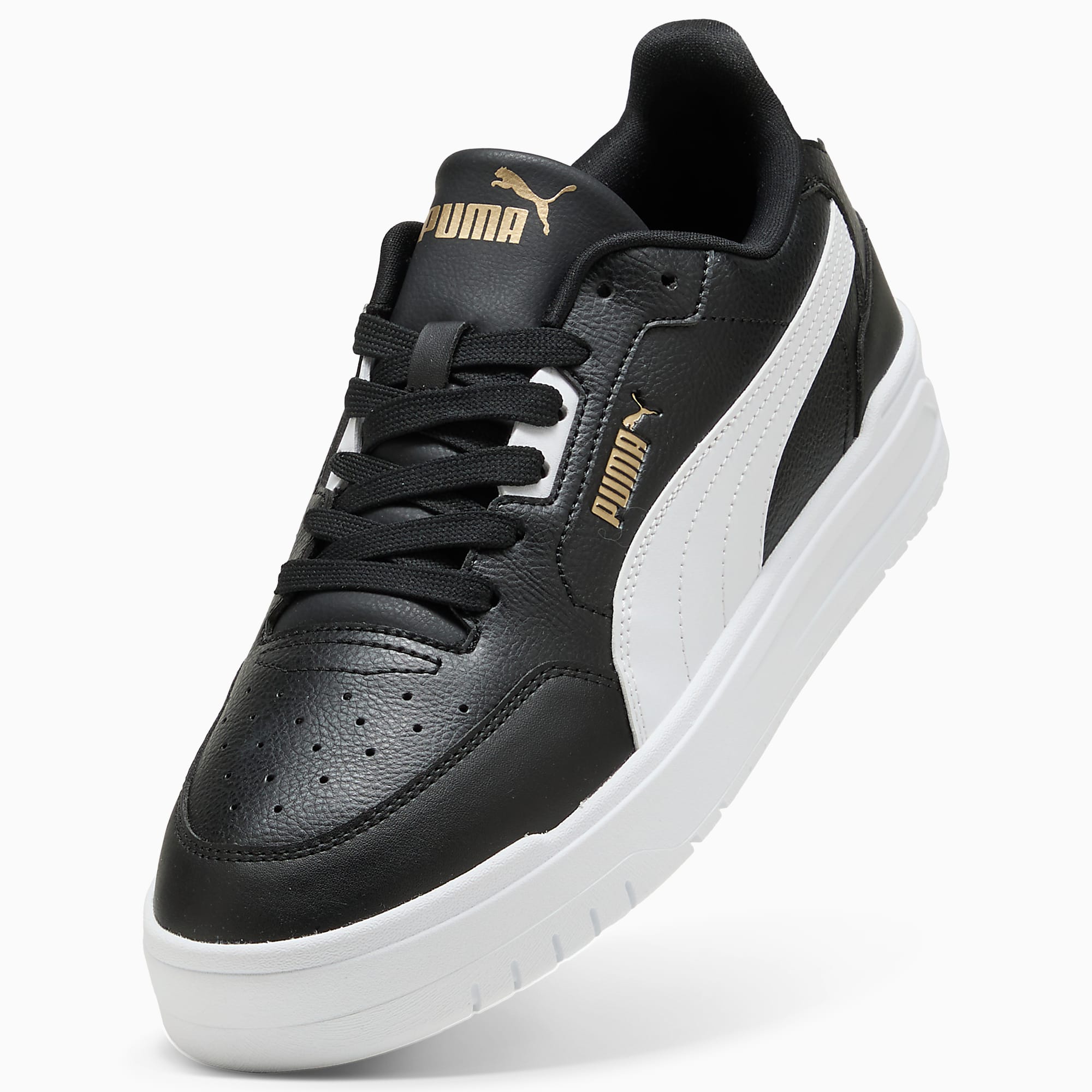 Shuffle Downtown UNISEX Ayakkabı - PUMA Black-PUMA White-PUMA Gold - 402596_07 - Görsel 6