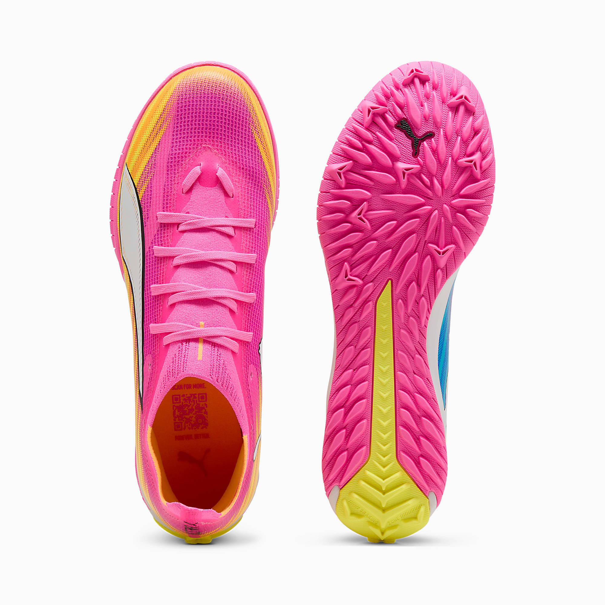 ULTRA 6 MATCH TT UNISEX Krampon - Poison Pink-PUMA White-Sun Stream-Bright Aqua-PUMA Black - 108975_05 - Görsel 4