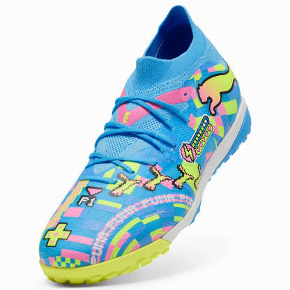 FUTURE 9 MATCH ADVANCED LEVEL TT UNISEX Krampon - PUMA White-Blue Glimmer-Pink Glimmer-Yellow Alert - 109214_01 - Görsel 6